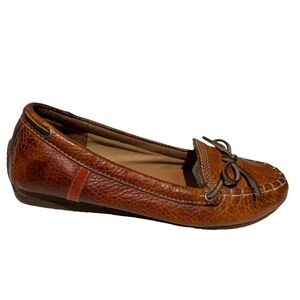 Timberland Earthkeepers Moccasin Shoes Womens Size 6.5 Tan Leather Flats comfort